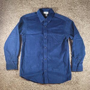 Old Navy Youth Thin Wale Corduroy Button Up Shirt Size Large (10-12) Blue